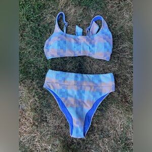 Aerie Blue and Gold Bikini Set